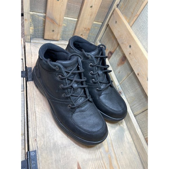 US11.5 Dunham Addison Black Leather Ankle Boots Lace-Up Chukka 8006BK main image 5